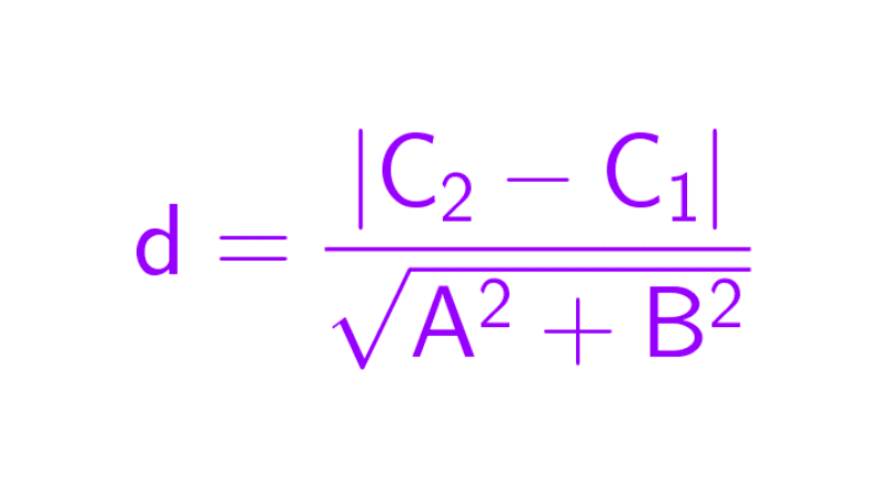 Distancia entre dos rectas 64 Fórmula de distancia entre dos rectas